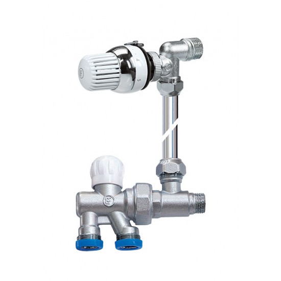 Θερμοστατικό Σετ Διακόπτης Micro με Κεφαλή Smart Brass Form 6710