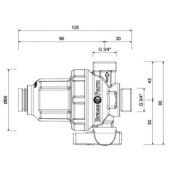 Ορειχάλκινο Μαγνητικό Φίλτρο Σωματιδίων Smart-Mag Filter Brass Form Χρωμέ