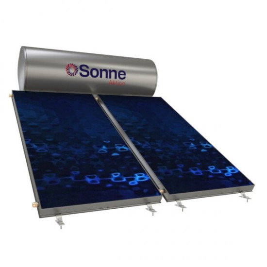 Sonne Aktion Χάλκινος Ηλιακός Θερμοσίφωνας 300lt Τριπλής Ενέργειας με 2 Επιλεκτικούς Συλλέκτες ATLAS 2.0 m²