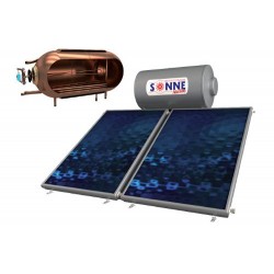 Sonne Aktion Χάλκινος Ηλιακός Θερμοσίφωνας 160lt Τριπλής Ενέργειας με 2 Επιλεκτικούς Συλλέκτες ATLAS 3.20 m²