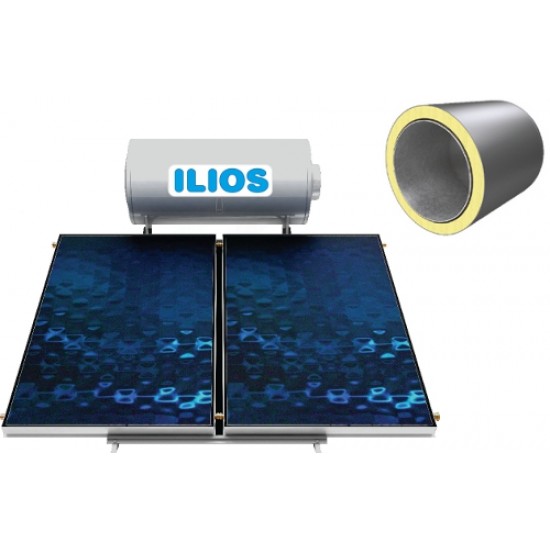 Ilios Γαλβανιζέ Ηλιακός Θερμοσίφωνας 160lt Τριπλής Ενέργειας με 2 Επιλεκτικούς Συλλέκτες ATLAS 3.20 m²