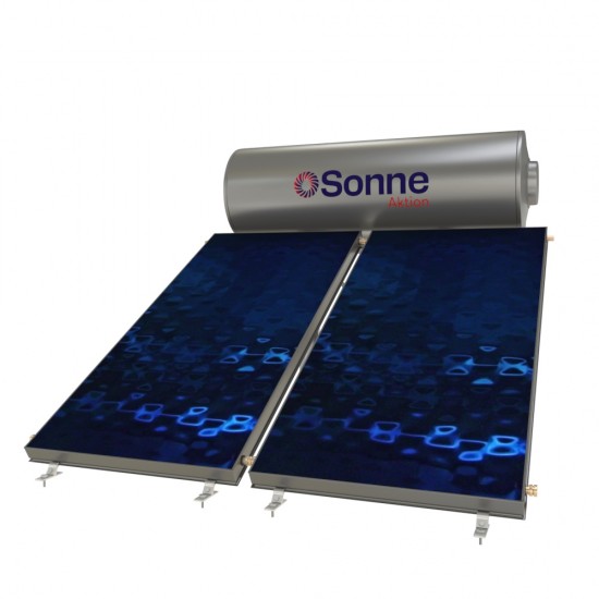 Sonne Aktion Glass Ηλιακός Θερμοσίφωνας 300lt Διπλής Ενέργειας με 2 Επιλεκτικούς Συλλέκτες ATLAS 2.0 m²