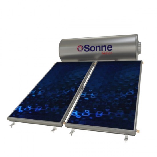 Sonne Aktion Glass Ηλιακός Θερμοσίφωνας 300lt Τριπλής Ενέργειας με 2 Επιλεκτικούς Συλλέκτες PHAETHON 2.0 m²